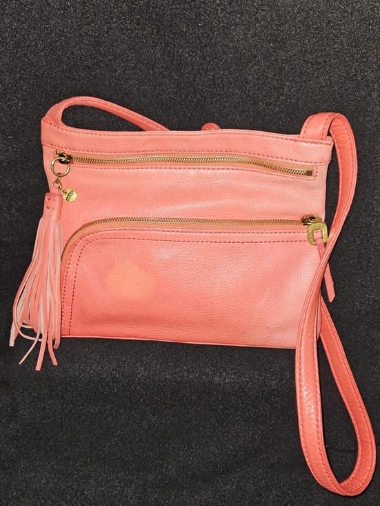 HOBO Handbags - HOBO Cassie Coral Leather Crossbody with Fringe Tassel Hangtag